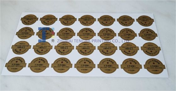 качество  Customized Color PET Metallic Sticker Labels Round Shape Sticker завод